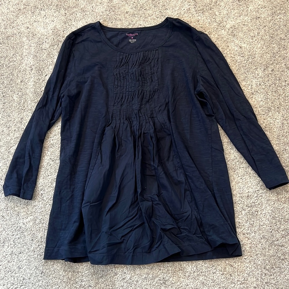 Van Heusen size medium navy blue maternity blouse